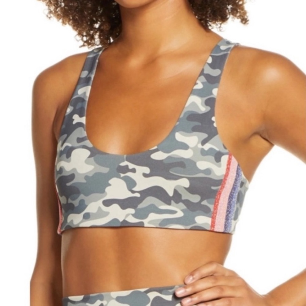 Spiritual Gangster Shakti Camo Metallic Sports Bra